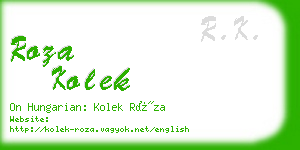 roza kolek business card